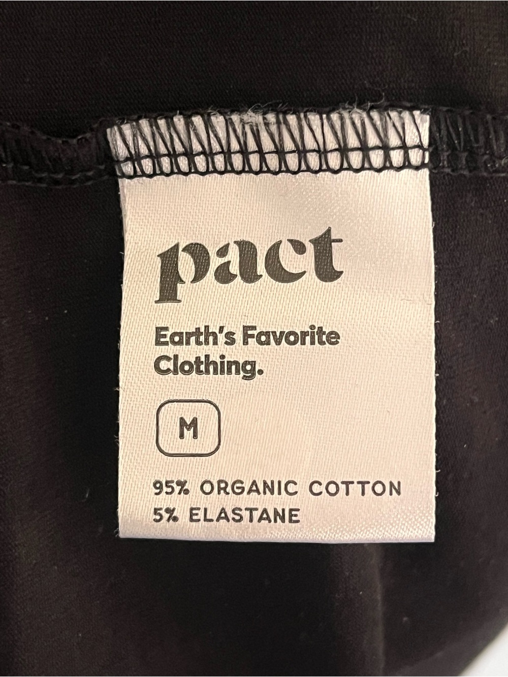 Pact Dress Women Medium BlackV-Neck Organic Cotton T-Shirt Dress Pockets Coverup - Picture 3 of 9